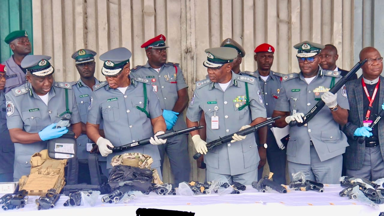 Again, Nigeria Customs Intercepts 55 Riffles, Military Equipment at Lagos Airport