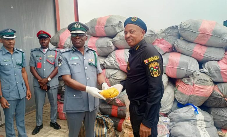 Western Marine Customs Hands Over 4,973 Loaves of Cannabis, Suspects to NDLEA