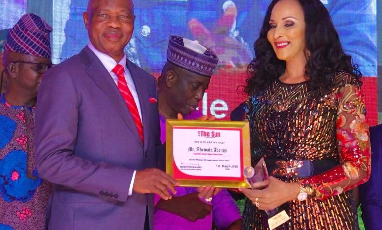 CGC Adeniyi Receives Sun Newspaper Public Service Award