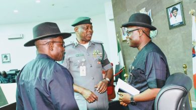 CGC Adeniyi Leads NCS, Wrestling Federation on Condolence Visit to Bayelsa Governor