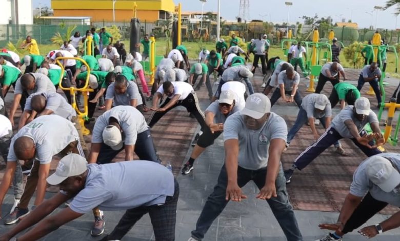 Customs LFTZ Leads Joint Fitness Drive with Sister Agencies, Stakeholders By Lucy Nyambi The Nigeria Customs Service (NCS), Lagos Free Trade Zone (LFTZ) Command, on Thursday, 16 April 2026, organised a routine physical exercise in collaboration with sister agencies and stakeholders to promote officers’ well-being. Addressing participants, the Customs Area Controller, Comptroller Hauwa Abubakar, said the initiative was designed to enhance physical fitness, boost morale and improve overall productivity within the Service. She explained that the programme aligns with the work-life balance initiative introduced by the Comptroller-General of Customs, adding that Commands are encouraged to adopt similar activities. “This initiative is for our benefit and our health. From what we have seen today, it is clear that officers are happy, energised and motivated. We have started, and we will continue in the spirit of promoting fitness and wellbeing,” she said. Abubakar commended the turnout and support from sister agencies and stakeholders, as well as the Lagos Free Zone for providing the venue and supporting the planning of the exercise. Officers who participated in the exercise expressed satisfaction with its impact on their morale and readiness for duty. Stakeholders and representatives of sister agencies also commended the Area Controller for initiating the joint session, describing it as a positive step towards promoting collective well-being. The Managing Director and Chief Executive Officer of Lagos Free Zone, Adesuwa Ladoja, praised the initiative and encouraged officers to prioritise their health. “This is a commendable initiative. It promotes wellbeing and reminds us all of the importance of staying healthy and active,” she said, while acknowledging the role of Customs in facilitating trade. She further stressed the need for sustained physical activity, noting that maintaining good health is essential for a productive workforce.